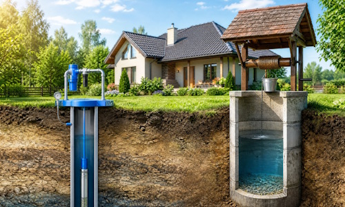 Автономное водоснабжение загородного дома Кемерово: скважина или колодец 